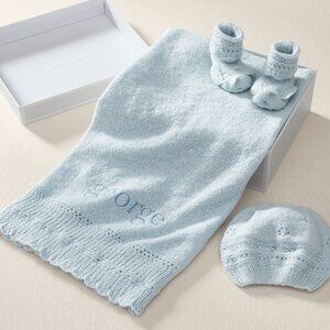 Luxe Pointelle Newborn Gift Set // Color: Blue Elephant (NOT PERSONALIZED)